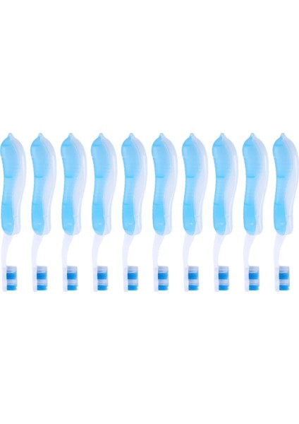 Gösterildiği Gibi Seyahat Gezisi Kamp Için Taşınabilir Katlanır Seyahat Diş Fırçası (Açık Mavi) (Yurt Dışından)