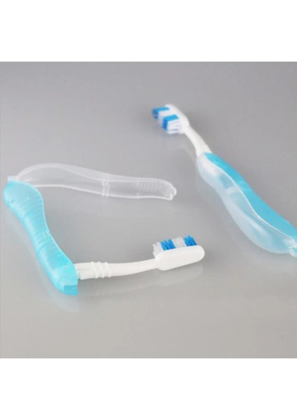 Gösterildiği Gibi Seyahat Gezisi Kamp Için Taşınabilir Katlanır Seyahat Diş Fırçası (Açık Mavi) (Yurt Dışından) modelleri