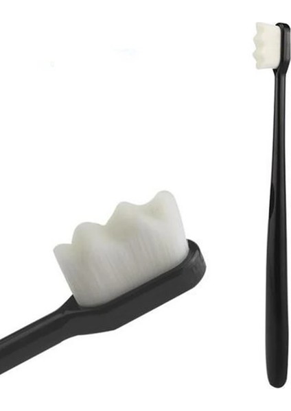 02 1 Adet Dalga Siyah Tarzı Nano Ultra-Ince Kıllar ile 3 Renk Opsiyonel Ortable Diş Fırçaları Waveflat Diş Başlığı Seyahat Dış Mekan Kullanımı Ağız Bakımı Aracı (Yurt Dışından)