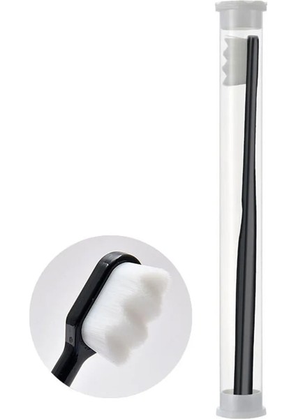 Kutu Stili ile 1siyah Ultra Yumuşak Nanotoothbrush Yumuşak Kıllı Yetişkin Diş Fırçası Hassas Dişler Için Diş Ipi Kılı Ağız Sakızını Beyazlatmak (Yurt Dışından)
