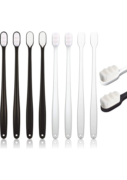 Kutu Stili ile 1siyah Ultra Yumuşak Nanotoothbrush Yumuşak Kıllı Yetişkin Diş Fırçası Hassas Dişler Için Diş Ipi Kılı Ağız Sakızını Beyazlatmak (Yurt Dışından)