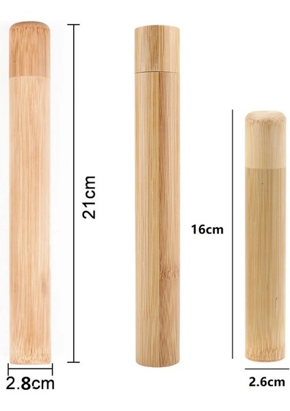 Çocuklar Tipi Stili Doğal Çevre Dostu Bambu Diş Fırçası Seyahat Çantası Yeniden Kullanılabilir Bambu Taşınabilir Seyahat Tutacağı Seti Yıkanabilir Bpa Içermeyen Bambu Kılıf (Yurt Dışından)