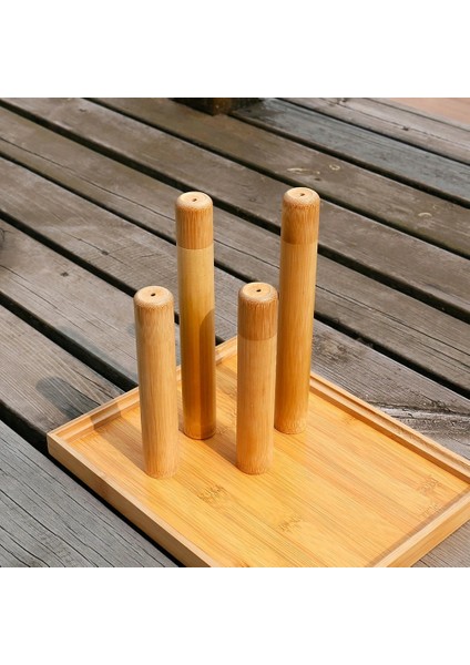 Çocuklar Tipi Stili Doğal Çevre Dostu Bambu Diş Fırçası Seyahat Çantası Yeniden Kullanılabilir Bambu Taşınabilir Seyahat Tutacağı Seti Yıkanabilir Bpa Içermeyen Bambu Kılıf (Yurt Dışından)