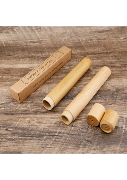 Çocuklar Tipi Stili Doğal Çevre Dostu Bambu Diş Fırçası Seyahat Çantası Yeniden Kullanılabilir Bambu Taşınabilir Seyahat Tutacağı Seti Yıkanabilir Bpa Içermeyen Bambu Kılıf (Yurt Dışından)