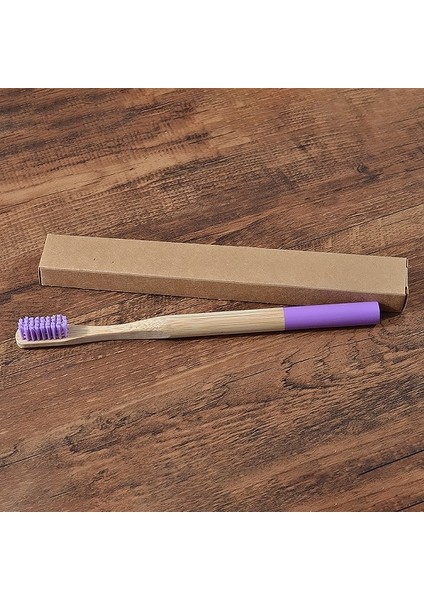 1 Adet Mor Tarzı 1 Adet Çevre Dostu Bambu Diş Fırçası Orta Kıllar Biyobozunur Plastik Içermeyen Ağız Bakımı Yetişkinler Diş Fırçası Bambu Saplı Fırça (Yurt Dışından)