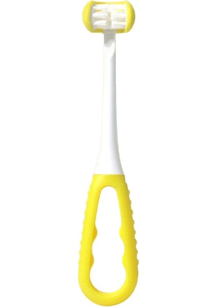 Sarı B Stili Nano Diş Fırçası Çocuklar Üç Taraflı USB Şarj Edilebilir 3D Ultrasonik U-Şekilli Diş Temizleme Fırçası Çocuklar Için Diş Ağız Bakımı (Yurt Dışından)