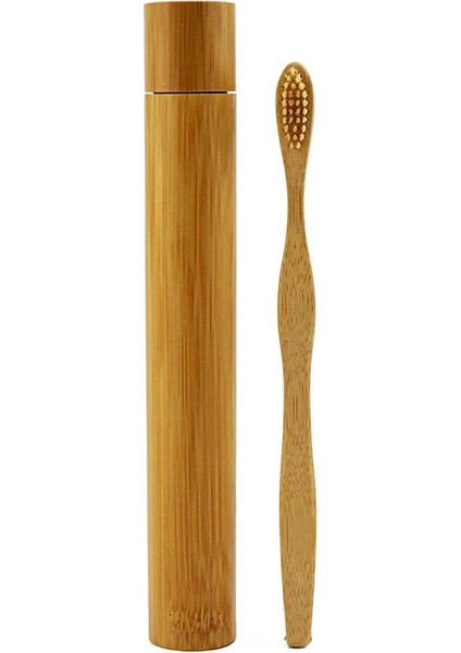 1136-D-1 Stili 1 Adet Bambu Tüp Çevre Dostu Doğal Bambu Diş Fırçası Seyahat Çantası Doğal Organik Biyobozunur ve Bambu Diş Fırçası (Yurt Dışından) modelleri