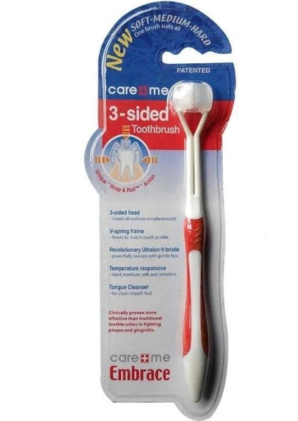 Çocuk-Kırmızı Tarzı 3 Taraflı Silikon Diş Fırçası Ağız Sağlığı Temizleyici Diş Profesyonel Güvenlik Temiz Nano Diş Fırçası Bakımı Çocuk Yetişkin (Yurt Dışından)