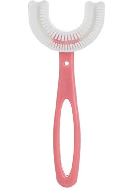 Kırmızı Elips Stili Bebek Toothbruldren's Diş Ağız Bakımı Temizleme Bru Derece Diş Temiz U Şekli Ev Için Diş Fırçası Y (Yurt Dışından)