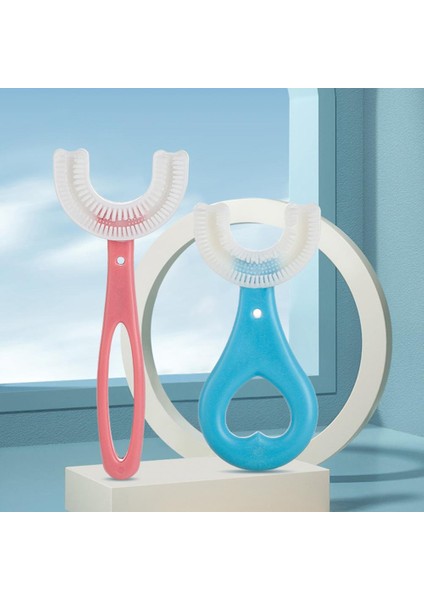 Kırmızı Elips Stili Bebek Toothbruldren's Diş Ağız Bakımı Temizleme Bru Derece Diş Temiz U Şekli Ev Için Diş Fırçası Y (Yurt Dışından) modelleri