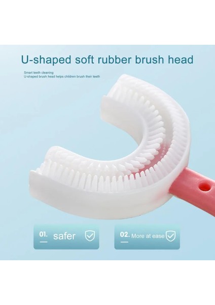 Kırmızı Elips Stili Bebek Toothbruldren's Diş Ağız Bakımı Temizleme Bru Derece Diş Temiz U Şekli Ev Için Diş Fırçası Y (Yurt Dışından) fırsatları