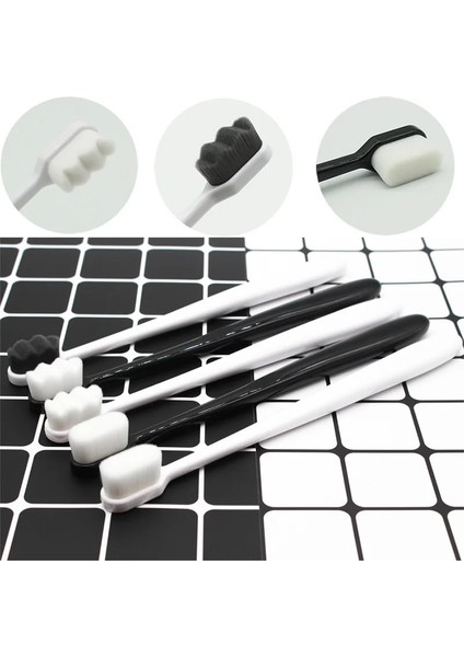 Dalga Pembe Tarzı 1 Adet Ultra-Ince Yumuşak Saç Çevre Dostu Seyahat Diş Fırçası Kutusu Yumuşak Fiber Nano Manuel Diş Fırçası Ağız Hijyeni Bakım Araçları (Yurt Dışından)