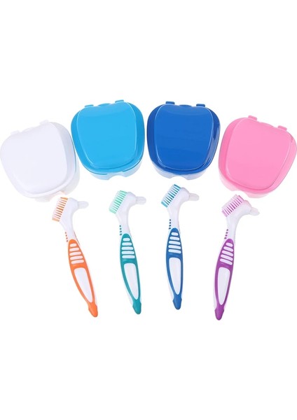 No.7 Tarzı Protez Kutusu ve Fırça Tutucu Temizleme Protez Kılıfı Çok Katmanlı Kıl Takma Diş Fırçası (1 * Protez Kılıfı+1 Diş Fırçası) (Yurt Dışından) fırsatları