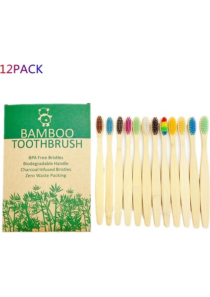 Yeşil Stil Olorful Bambu Diş Fırçası Paketi Bambu Diş Fırçası Yumuşak Kömür Kıl Ucu Çevre Dostu Vegan Bambu Diş Fırçası (Yurt Dışından) fiyatları