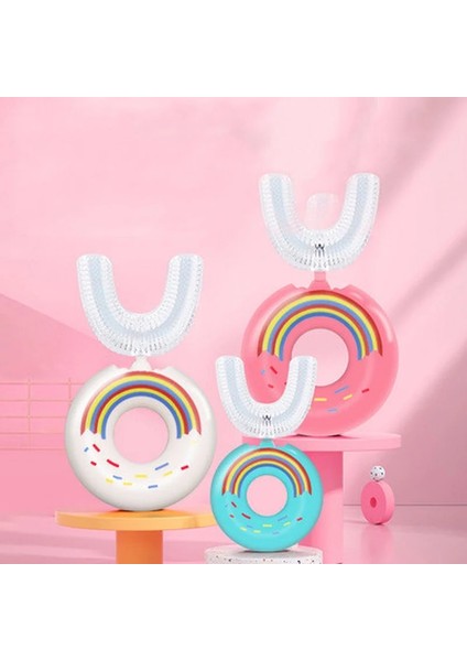 D Stili Akıllı 360 ° Çocuk Donut Manuel Diş Fırçası Çocuklar Silikon Güvenlik Kılavuzu Diş Diş Fırçası Karikatür Desen Çocuklar (Yurt Dışından) fiyatları
