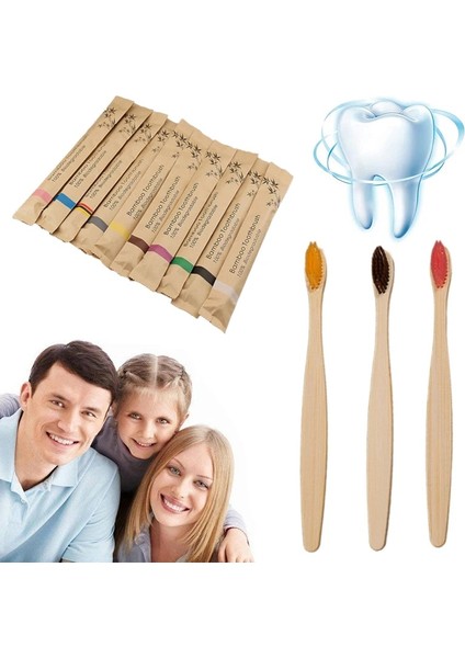 No.7 Tarzı Çevre Dostu Diş Fırçası Bambu Yeniden Kullanılabilir Diş Fırçaları Taşınabilir Yetişkin Ahşap Yumuşak Diş Fırçası Ev Seyahat Otel Kullanımı Için (Yurt Dışından) fırsatları