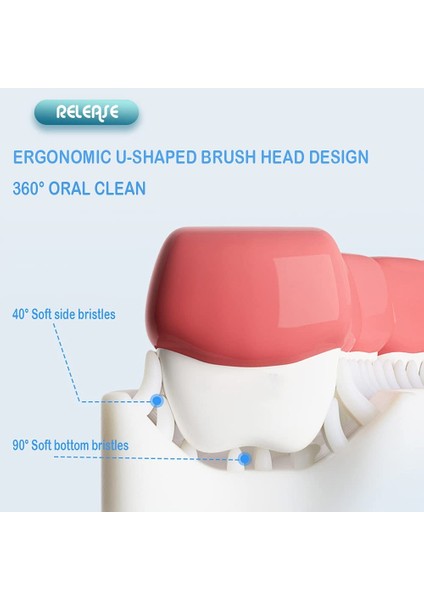 Gümüş Tarzı Çocuklar U-Şekilli Diş Fırçası Manuel Eğitim Diş Fırçası Gıda Sınıfı Yumuşak Silikon Fırça Kafası 360 Ağız Diş Temizleme Tasarımı (Yurt Dışından) indirimleri
