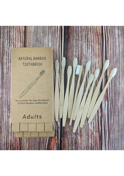 Beyaz Stil Lot Bambu Ahşap Diş Fırçası Yumuşak Saç Korkuluk Diş Fırçaları Doğal Bambu Kömür Diş Fırçası Eksiz Kraft Paketi (Yurt Dışından)