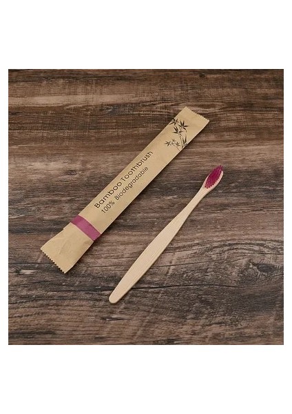 Mor Tarzı 1 Adet Çevre Dostu Ürünler Bambu Diş Fırçası Yeniden Kullanılabilir Diş Fırçaları Taşınabilir Yumuşak Kıl Ahşap Yumuşak Ev Seyahat Otel Kullanımı Için (Yurt Dışından)