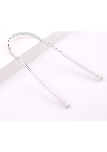 Beyaz Stil Moda Yeni Dil Temizleyici Kazıyıcı Paslanmaz Çelik Faydalı Taze Nefes Temizleme Kaplamalı Dil Diş Fırçası Ağız Hijyeni Bakımı (Yurt Dışından)