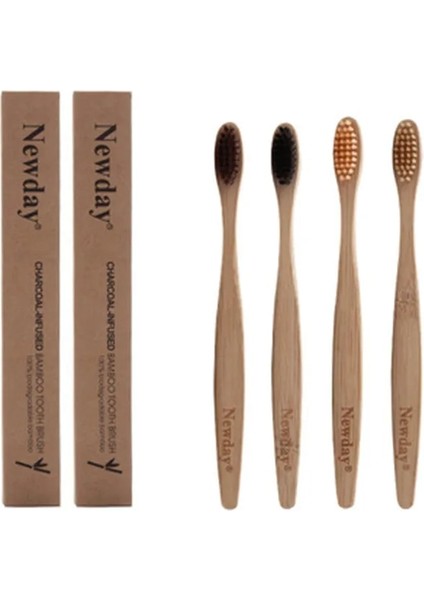 Siyah Stil 2 Adet Diş Fırçaları Çevre Dostu Bambu Saplı Yumuşak Kıllar Biyolojik Olarak Parçalanabilir Çevresel Olarak Taşınabilir Seyahat Diş Fırçası Seti (Yurt Dışından) fiyatları