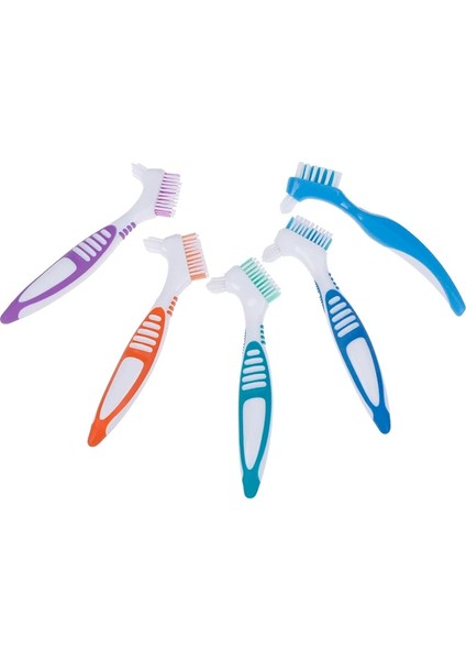 Gn Stili Protez Temizleme Fırçası Kılları ve Ergonomik Kauçuk Sap Çok Katmanlı Kıllar Takma Diş Fırçası Ağız Bakımı Aleti (Yurt Dışından) fiyatları