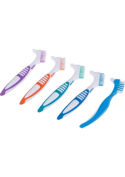 Gn Stili Protez Temizleme Fırçası Kılları ve Ergonomik Kauçuk Sap Çok Katmanlı Kıllar Takma Diş Fırçası Ağız Bakımı Aleti (Yurt Dışından) indirimleri