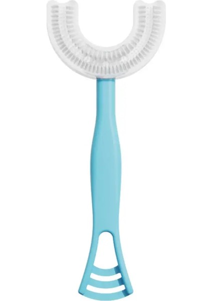 Gümüş Tarzı Çocuklar U-Şekilli Diş Fırçası Manuel Eğitim Diş Fırçası Gıda Sınıfı Yumuşak Silikon Fırça Kafası 360 Ağız Diş Temizleme Tasarımı (Yurt Dışından)