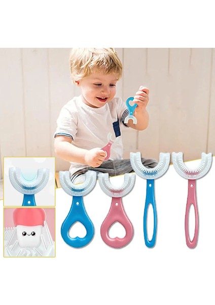 Gümüş Tarzı Çocuklar U-Şekilli Diş Fırçası Manuel Eğitim Diş Fırçası Gıda Sınıfı Yumuşak Silikon Fırça Kafası 360 Ağız Diş Temizleme Tasarımı (Yurt Dışından) fırsatları