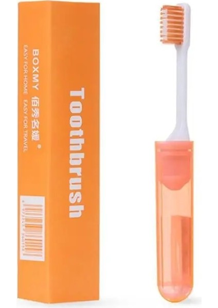 Turuncu Tarzı 1 Adet Katlanır Diş Fırçası Kömür Elyaf Taşınabilir Kompakt Seyahat Kamp Yumuşak Diş Fırçası Hijyen Unisex Bakım Temizleme Araçları (Yurt Dışından)