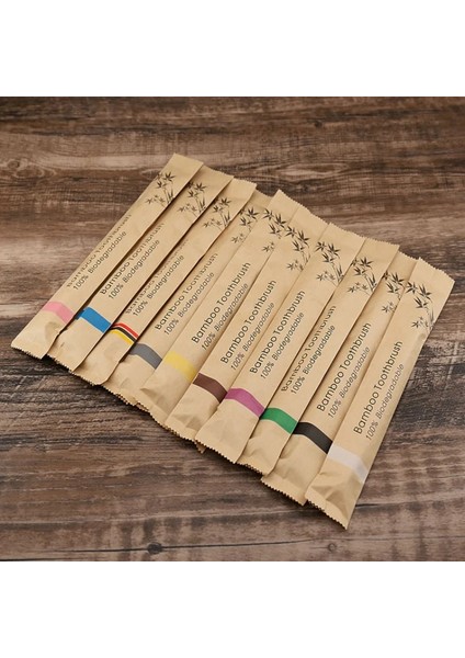 30 Adet Beyaz Stil Olorful Diş Fırçası Doğal Bambu Diş Fırçası Seti Yumuşak Kıl Kömür Dişleri Eko Bambu Diş Fırçaları Diş Ağız Bakımı (Yurt Dışından)