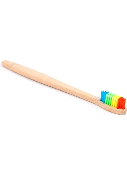 2 Adet Tarzı 4 Adet Diş Fırçası Bambu Saplı Gökkuşağı Beyazlatma Yumuşak Kıl Bambu Diş Fırçası Seti Seyahat Çevre Dostu Ahşap Diş Diş Fırçası (Yurt Dışından)