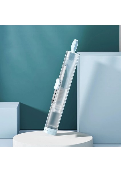 Mavi Stil Taşınabilir Kompakt Katlanır Diş Fırçası Katlama Seyahat Kamp Yürüyüş Açık Havada Alması Kolay Katlanabilir Diş Fırçası (Yurt Dışından)