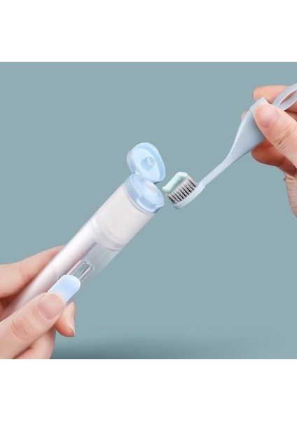 Mavi Stil Taşınabilir Kompakt Katlanır Diş Fırçası Katlama Seyahat Kamp Yürüyüş Açık Havada Alması Kolay Katlanabilir Diş Fırçası (Yurt Dışından) modelleri