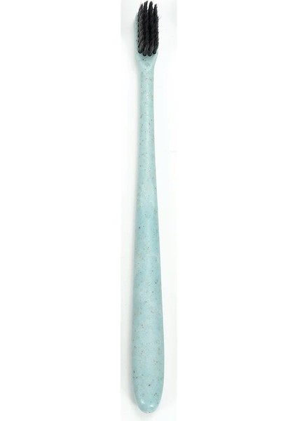 Mavi Stil 1 Adet Buğday Samanı Sapı Yumuşak Bambu Kömür Diş Fırçası Diş Temizleme Brusheortable Seyahat Toz Geçirmez Diş Fırçası Kapağı (Yurt Dışından)