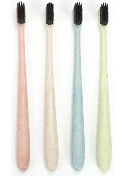 Mavi Stil 1 Adet Buğday Samanı Sapı Yumuşak Bambu Kömür Diş Fırçası Diş Temizleme Brusheortable Seyahat Toz Geçirmez Diş Fırçası Kapağı (Yurt Dışından) indirimleri