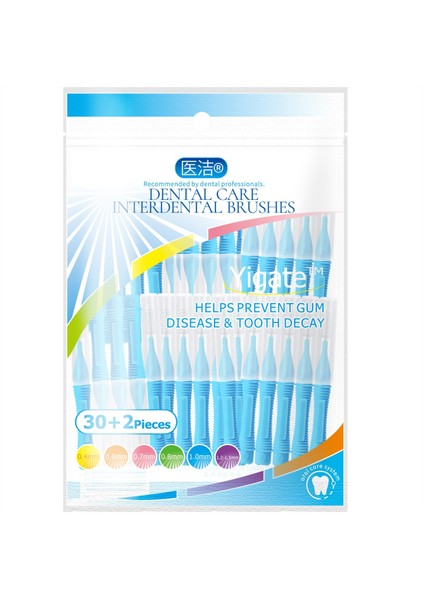 1.0 Mm-Mavi Tarzı Interdental Fırçalama Interdental Fırça Ortodontik Düzeltme Braces Diş Fırçası Yumuşak Kürk Interdental Brubag (Yurt Dışından)