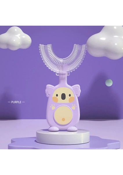 Mavi Küçük Stil Bebek U Şekli Diş Fırçası Ergonomik Tasarım 45 Derece Diş Temiz Yumuşak Kürk Malzeme Diş Fırçası Çocuklar Günlük Malzemeleri (Yurt Dışından)