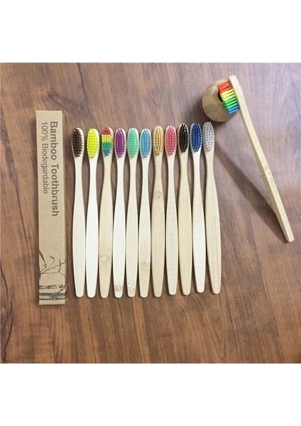 Sarı Stil Et Doğal Bambu Diş Fırçası Çevre Dostu Ahşap Diş Fırçaları Seyahat ile Yumuşak Kıllar Diş Fırçası Kutusu Ağız Bakımı Yetişkinler (Yurt Dışından) indirimleri