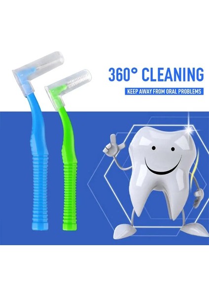 No.2 Tarzı Açı Interdental Fırçalar L Şekilli Ipi Interdental Temizleyici Ortodontik Diş Fırçası Kürdan Ağız Bakımı Aracı (Yurt Dışından)