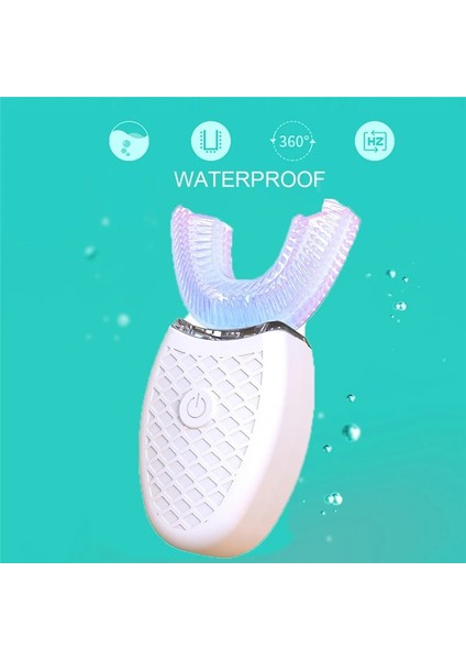 Değiştirilebilir Kafa Stili 360 Derece Akıllı Otomatik Sonic Diş Fırçası U Tipi 4 Modlu Diş Fırçası USB Şarjlı Diş Beyazlatma Mavi Işık (Yurt Dışından) fiyatları