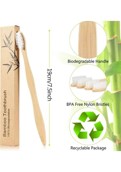 10 Adet Mor Tarzı 10 Adet Bambu Diş Fırçaları Çevre Dostu Ahşap Bambu Saplı 100% Doğal Bpa Içermeyen Kömür Orta Yumuşak Kıl Biyobozunur Fırça (Yurt Dışından) fiyatları