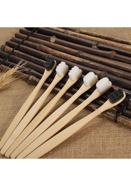 5beyaz W 5siyah W Stili 10 Adet Ultra-Ince Yumuşak Saç Çevre Dostu Seyahat Diş Fırçası Yumuşak Fiber Nano Manuel Diş Fırçası Ağız Hijyeni Bakım Araçları (Yurt Dışından) fırsatları