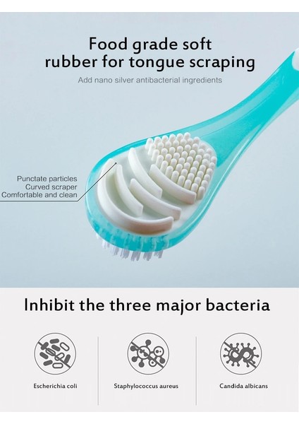 03 Yeşil Stil Dil Fırçası Dil Kazıyıcı Temizleyici Ağız Temizliği Dil Diş Fırçası Fırçası Taze Nefes Dil Kaplamasını Kaldırın Ağız Hijyeni Bakımı (Yurt Dışından) indirimleri