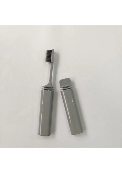 Gri Tarzı Taşınabilir Kompakt Bambu Kömür Katlanır Diş Fırçası Katlama Seyahat Kamp Yürüyüş Açık Havada Kolay Katlanabilir Diş Fırçası (Yurt Dışından)