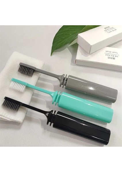 Gri Tarzı Taşınabilir Kompakt Bambu Kömür Katlanır Diş Fırçası Katlama Seyahat Kamp Yürüyüş Açık Havada Kolay Katlanabilir Diş Fırçası (Yurt Dışından) fırsatları