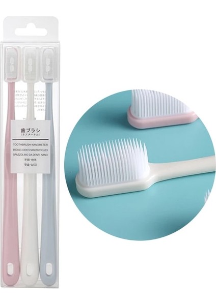 Nano 3 Tarzı 4 Adet Diş Fırçası Gençlik Versiyonu Daha Iyi Fırça Teli 4 Renk Diş Eti Bakımı Günlük Temizlik Ağız Bakımı Diş Fırçası Küçük Diş Fırçası (Yurt Dışından)