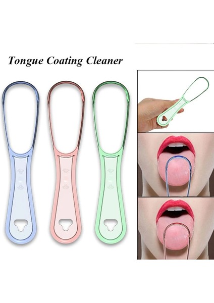 Açık Mavi Stil Mple Faydalı Dil Kazıyıcı Oral Dil Temizleyici Tıbbi Ağız Temizleme Fırçası Yeniden Kullanılabilir Aracı Daha Taze Nefes Yapıcı (Yurt Dışından)