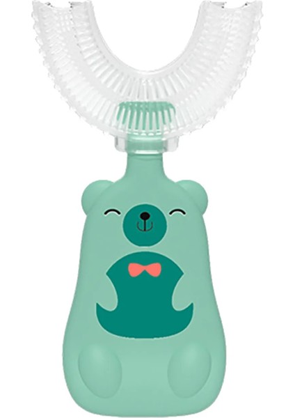 Agl Stili Bebek Toothbruldre Derece U-Şekilli Çocuk Diş Fırçası Dişlikleri Yumuşak Silikon Bebek Fırçası Çocuklar Dişleri Ağız Bakımı Temizleme (Yurt Dışından)