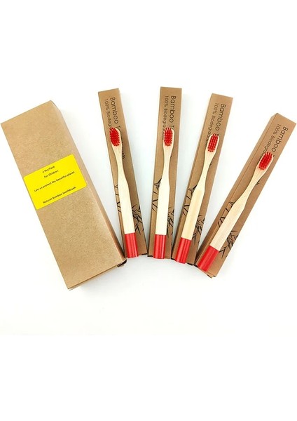 4 Adet Gri Stil Ldren Diş Fırçası Kitleri Bambu Ahşap Diş Fırçası Yumuşak Kıllar Çocuk Diş Burçları Ahşap Bebek Ağız Bakımı Temizleme Araçları (Yurt Dışından) fırsatları